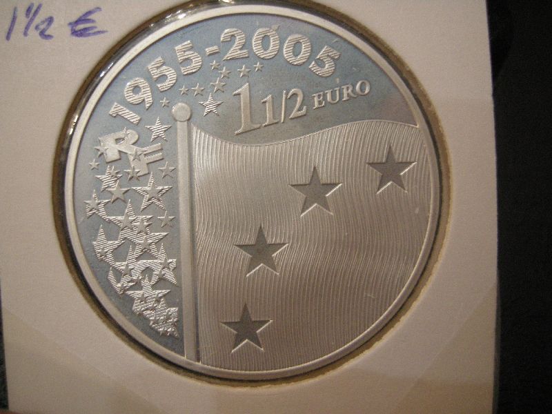 (afbeelding voor) 1½ Euro Frankrijk 2005 Proof 50 jaar EUROPA
